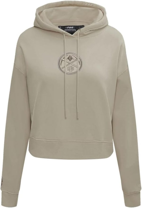 Womens NBA Neutral Cropped Pullover Hoodie