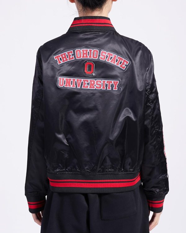 Womens College Classic Essentials Satin Jacket - Image 4