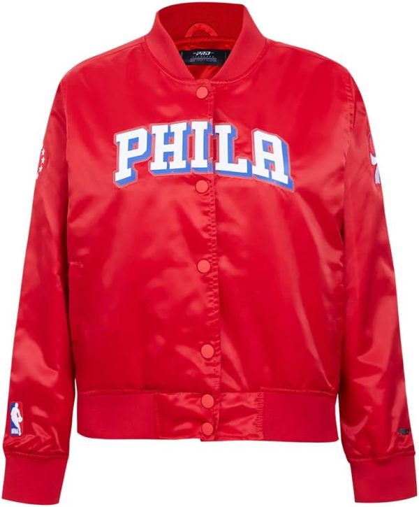Womens NBA Classic Chenille Satin Jacket - Image 47