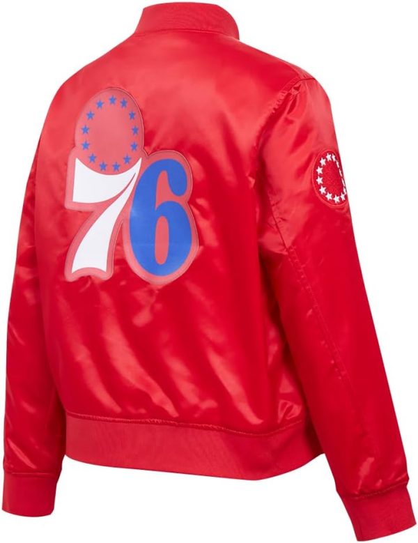 Womens NBA Classic Chenille Satin Jacket - Image 50