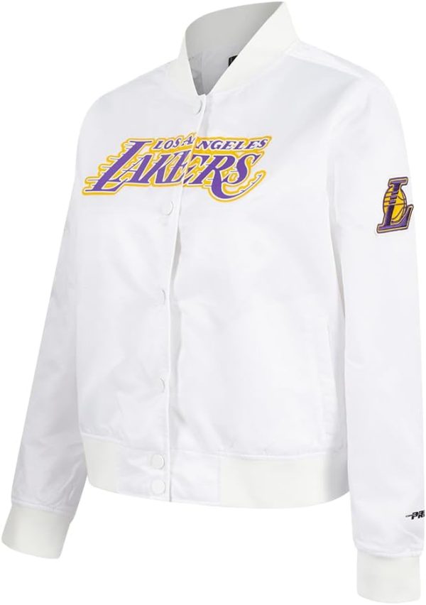 Womens NBA Classic Chenille Satin Jacket - Image 3