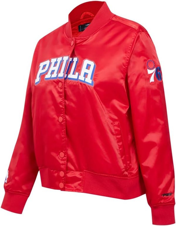 Womens NBA Classic Chenille Satin Jacket - Image 49